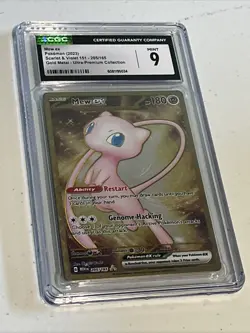 Pokemon CGC 9 Mew ex Metal 2023 205/165 Ultra-Premium Collection MEW English - Image 1