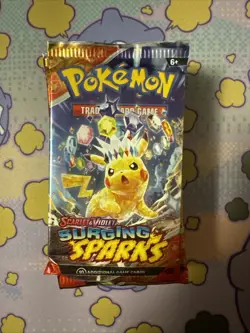 Lot Of 10 Pokemon TCG Scarlet & Violet Surging Sparks Sealed Booster Packs - Image 1