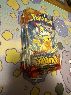 Lot Of 10 Pokemon TCG Scarlet & Violet Surging Sparks Sealed Booster Packs - Image 2