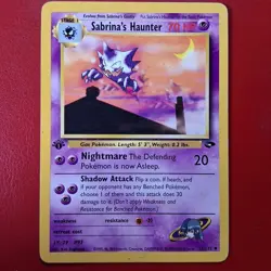 Sabrina's Haunter 55/132 Gym Challenge Regular FIRST EDITION Pokemon Card - Image 1