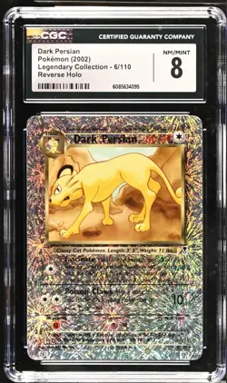 POKEMON CGC 8 Dark Persian 6/110 Legendary Collection Rare Reverse Holo *4061 - Image 1
