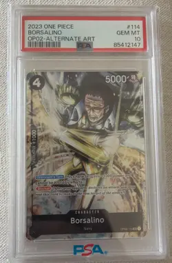 Borsalino Alternate Art PSA 10 2023 One Piece Op02 Paramount War #114 - Image 1