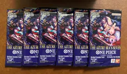 One Piece CCG - 6x Sealed Booster Card Packs OP14 - The Azure Sea’s Seven Lot #1 - Image 4