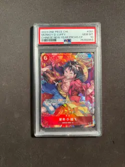2023 One Piece Chinese Monkey D. Luffy Chinese New Year Promos PSA 10 No.37 LFZ - Image 1