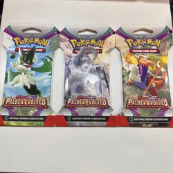 Set of 3 Scarlet & Violet Paldea Evolved Sleeve Booster Packs - 30 Cards Total - Image 1