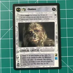 1996 Decipher Star Wars TCG / CCG - Chewbacca Black Border Light Wear C1109 - Image 1