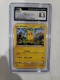 Pikachu 7/15 Holo Rare 2022 Mcdonald's Promo Pokemon Card CGC 8.5 - Image 1