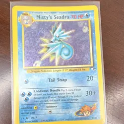 Misty’s Seadra Gym Heroes Holo 9/132 Vintage Pokemon Card WotC 1999 - Image 1