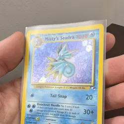 Misty’s Seadra Gym Heroes Holo 9/132 Vintage Pokemon Card WotC 1999 - Image 3