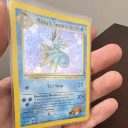 Misty’s Seadra Gym Heroes Holo 9/132 Vintage Pokemon Card WotC 1999 - Image 4
