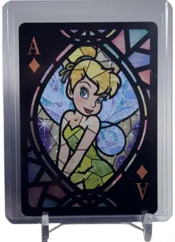 Tinker Bell 2021 Tenyo Disney Stained Glass Playing Card W/Top Loader - Image 1