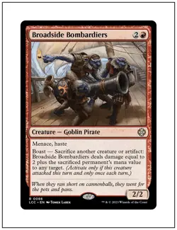 1x Broadside Bombardiers, Lost Caverns of Ixalan Commander, Magic MTG NM - Image 1