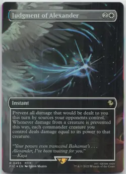 MTG Judgment of Alexander (Borderless) Foil NM FINAL FANTASY Magic 455 - Image 1