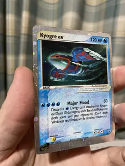 Pokemon TCG Kyogre Ex Holo 001 Black Star Promo 2003! Heavy Play English RARE! - Image 3