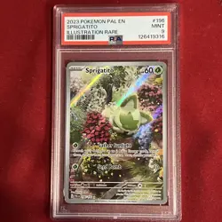 2023 POKEMON PAL EN-PALDEA EVOLVED #196 SPRIGATITO ILLUSTRATION RARE PSA 9 - Image 2