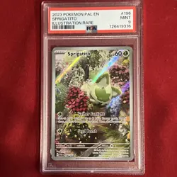 2023 POKEMON PAL EN-PALDEA EVOLVED #196 SPRIGATITO ILLUSTRATION RARE PSA 9 - Image 3