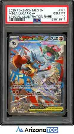 Pokemon 2025 Mega Lucario ex 179/132 SIR Mega Evolution GEM MINT PSA 10 - Image 1