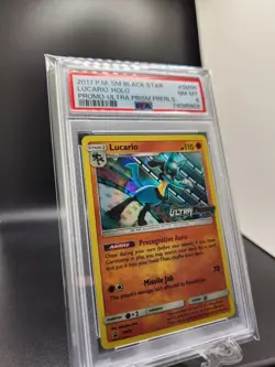 2017 Pokemon Sun & Moon Lucario Holo SM95 Black Star Promo PSA 8 - Image 2