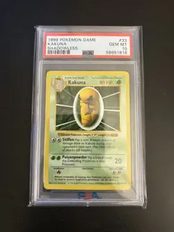 1999 POKEMON BASE SET SHADOWLESS #33 KAKUNA PSA 10 - Image 1