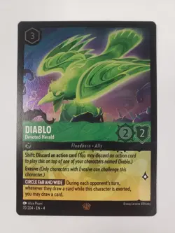 Disney Lorcana TCG Ursula's Return Diablo Devoted Herald 70/204 Legendary Foil - Image 1