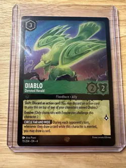 Disney Lorcana TCG Diablo Devoted Herald Cold Foil Card 70/204 Ursula's Return - Image 1