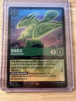 Disney Lorcana TCG Diablo Devoted Herald Cold Foil Card 70/204 Ursula's Return - Image 2