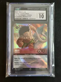 Disney Lorcana Maui Hero to Enchanted CGC 10 - Image 1