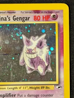 Pokemon TCG Sabrinas Gengar 14/132 Gym Heroes Holo Rare 1999 Near Mint Condition - Image 3