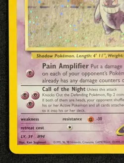 Pokemon TCG Sabrinas Gengar 14/132 Gym Heroes Holo Rare 1999 Near Mint Condition - Image 5