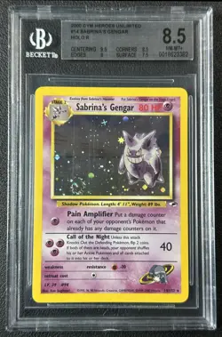 SABRINA'S GENGAR BGS 8.5 2000 POKEMON GYM HEROES #14/132 HOLO 3382 - Image 1