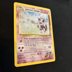 Pokemon Gym Heroes Sabrina's Gengar 14/132 Holo Foil WOTC Unlimited w/ SWIRL 💫 - Image 2