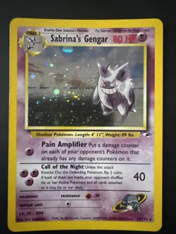 2000 Sabrina's Gengar 14/132 - Gym Heroes - Holo Rare Vintage WoTC Pokemon TCG - Image 1