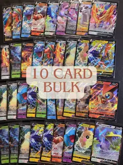 10 x Pokemon Cards Bulk Reverse Holo, Holo & V Guaranteed NO DUPLICATES - Image 1
