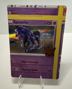 Pokemon Card - Error Miscut NFC Spectrier Trick or Trade 081/196 Holo Rare - Image 1