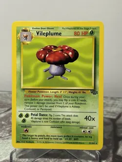 Pokemon TCG Vileplume 31/64 Jungle Unlimited Non-Holo Card -NM - Image 1