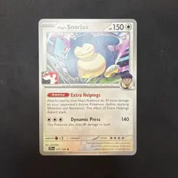 Hop's Snorlax Pokemon Prize Pack Series 7 Promo Pokemon Card NM/LP Stamp - Image 1