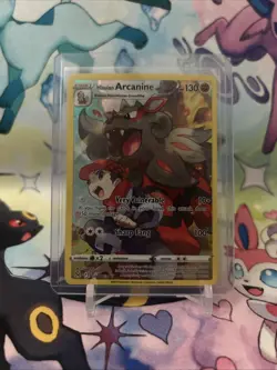 Pokemon TCG Hisuian Arcanine Holo Ultra Rare Card TG08/TG30 Lost Origin - Image 1