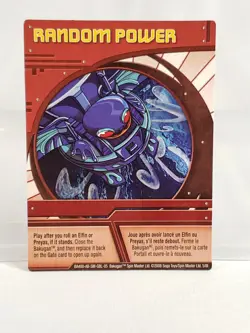 Bakugan Battle Brawlers Ability Card Red Random Power Elfin Preyas 2008 5/8f - Image 1