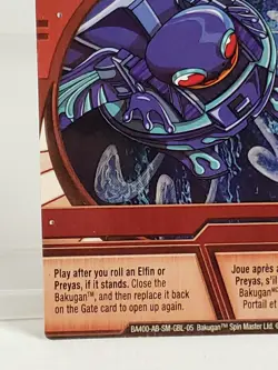 Bakugan Battle Brawlers Ability Card Red Random Power Elfin Preyas 2008 5/8f - Image 4