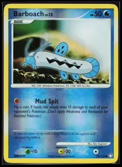Barboach 72/123 Common Mysterious Treasures Reverse Holo Pokemon Card - Image 1