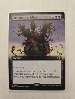 Bloodline Bidding (Extended Art) - Lorwyn Eclipsed - NM - Rare - Sorcery - Image 1