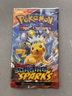 22.6g HEAVY Pokemon TCG: Scarlet and Violet Surging Sparks Booster Pack Pikachu - Image 2
