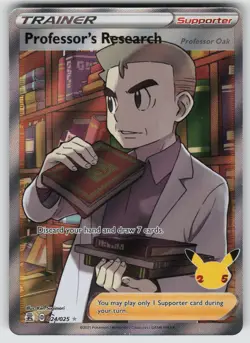 Professor's Research (Full Art) Ultra Rare Celebrations 024/025 Pokemon - Image 1