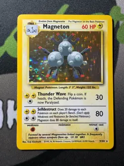 Magneton #9 / 102 Base Set Holo - NM - Pokemon 1999 TCG WOTC Vintage - Image 3