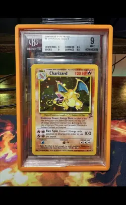 Pokemon Charizard Base Set 2 Holo Rare 004/130 Beckett Graded 9 English 2000 - Image 1