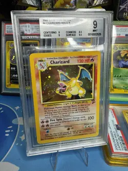 Pokemon Charizard Base Set 2 Holo Rare 004/130 Beckett Graded 9 English 2000 - Image 3
