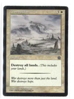 MTG Portal Second Age - 1x Armageddon - Damaged - Sleeve Playable - Image 1