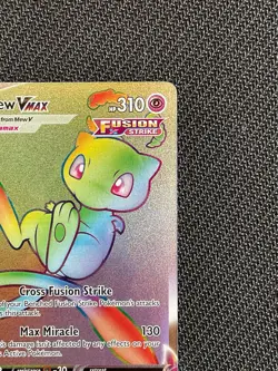 Mew VMAX NM LP Secret Rare Rainbow 268 SWSH08 Fusion Strike TCG Card 2021 - Image 4