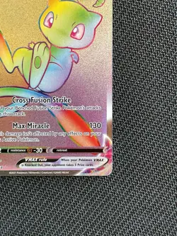 Mew VMAX NM LP Secret Rare Rainbow 268 SWSH08 Fusion Strike TCG Card 2021 - Image 5