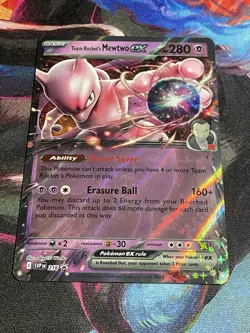 Team Rocket's Mewtwo ex 216 Sv: Scarlet & Violet Promo Cards Pokemon Card - Image 1